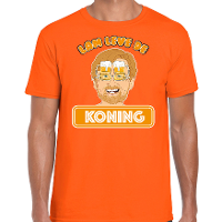 Oranje Koningsdag t shirt   lam leve de koning   Willem   voor heren