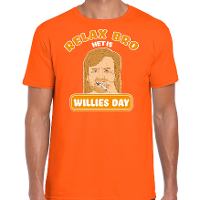 Oranje Koningsdag t shirt   relax het is Willies day   joint   Willem