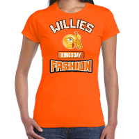 Oranje Koningsdag t shirt   Willies Kingsday fashion   dronken   dames