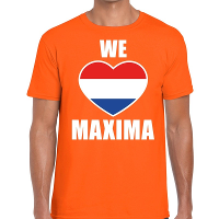 Oranje Koningsdag We love Maxima t shirt voor heren
