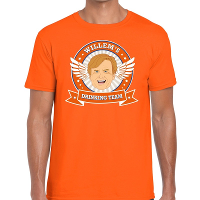 Oranje Koningsdag Willem drinking team t shirt heren