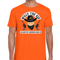 Oranje Koningsdag Willy the Kid t shirt heren