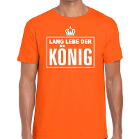 Oranje Lang lebe der Konig Duits t shirt heren