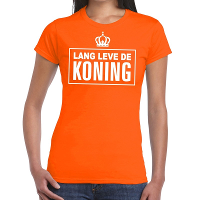 Oranje Lang leve de Koning t shirt dames