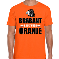 Oranje t shirt Brabant brult voor oranje heren   Holland / Nederland supporter shirt EK/ WK
