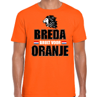Oranje t shirt Breda brult voor oranje heren   Holland / Nederland supporter shirt EK/ WK