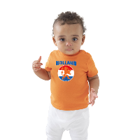 Oranje t shirt Holland met oranje leeuw Nederland supporter voor baby / peuter