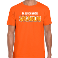 Oranje t shirt Holland / Nederland supporter ik juich voor oranje EK/ WK voor heren