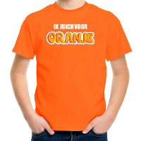 Oranje t shirt Holland / Nederland supporter ik juich voor oranje EK/ WK voor kinderen