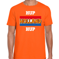 Oranje t shirt hup Holland hup Holland / Nederland supporter voor heren tijdens EK/ WK