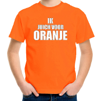 Oranje t shirt ik juich voor oranje voor kinderen   Holland / Nederland supporter shirt EK/ WK