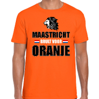 Oranje t shirt Maastricht brult voor oranje heren   Holland / Nederland supporter shirt EK/ WK