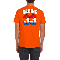 Oranje t shirt Racing 33 supporter / race fan voor heren