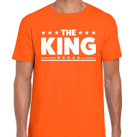 Oranje t shirt The King heren