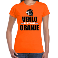 Oranje t shirt Venlo brult voor oranje dames   Holland / Nederland supporter shirt EK/ WK