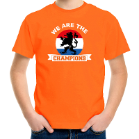 Oranje t shirt we are the champions voor kinderen   Holland / Nederland supporter shirt EK/ WK
