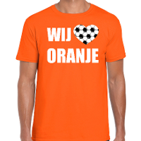 Oranje t shirt wij houden van oranje Holland / Nederland supporter voor heren tijdens EK/ WK