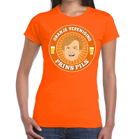 Oranje vereniging Prins Pils t shirt oranje dames
