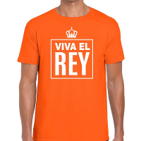 Oranje Viva el Rey Spaans t shirt heren