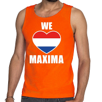 Oranje We Love Maxima tanktop / mouwloos shirt voor heren