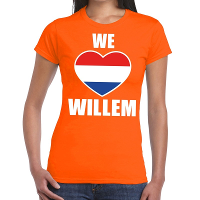 Oranje We love Willem t shirt dames