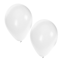 Bellatio Decorations party ballonnen   25x stuks   wit   27 cm   verjaardag   versiering
