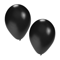 Bellatio Decorations party ballonnen   25x stuks   zwart   27 cm   verjaardag   versiering