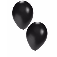 Bellatio Decorations party ballonnen   50x stuks   zwart   27 cm   verjaardag   versiering