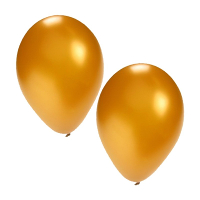 Bellatio Decorations Party ballonnen   goud   25x stuks   dia 27 cm   feestartikelen/versieringen