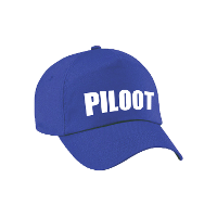 Piloot verkleed petje   blauw   voor volwassenen   carnaval