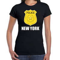 Police / politie embleem New York verkleed t shirt zwart voor dames