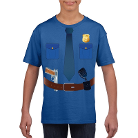 Politie agent uniform kostuum   blauw   shirt   voor kinderen