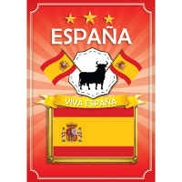 Poster Viva Spanje   landenvlag thema versiering   Spaanse feestartikelen   59 x 42 cm   versiering