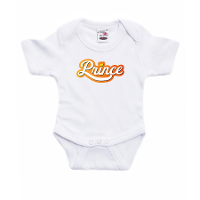 Prince koningsdag romper wit voor babys