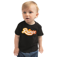 Prince Koningsdag t shirt zwart peuter jongen/meisje