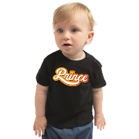Prince Koningsdag t shirt zwart voor babys