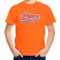 Prince sierlijke wimpel t shirt oranje voor kinderen   EK/WK   Koningsdag shirts