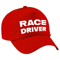 Race driver / auto coureur   verkleed petje   rood   voor kinderen   Racing team baseball cap