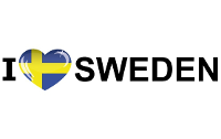 Reiskoffer sticker I Love Sweden