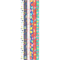 Bellatio Decorations Rollen inpakpapier/cadeaupapier   6x stuks   verjaardag   200 x 70 cm   papier