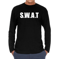 S.W.A.T. Politie long sleeve t shirt zwart voor heren