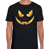 Bellatio Decorations Scary face   zwart   heren   verkleed t shirt