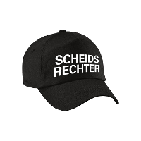 Scheidsrechter verkleed pet   zwart   voor kinderen   baseball cap   carnaval