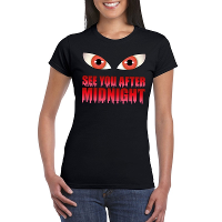 See you after midnight Halloween vampier t shirt zwart dames