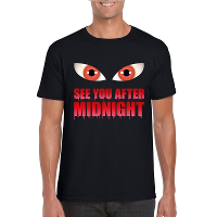 See you after midnight Halloween vampier t shirt zwart heren
