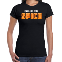 Spicy girls t shirt dames   ginger spice   oranje   carnaval/90s party themafeest