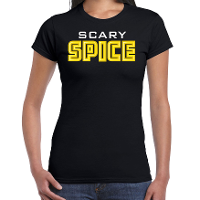 Spicy girls t shirt dames   scary spice   geel   carnaval/90s party themafeest