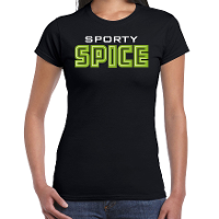 Spicy girls t shirt dames   sporty spice   groen   carnaval/90s party themafeest