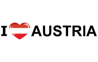 Sticker   I love Austria   19 x 4 cm   oostenrijk   landenthema