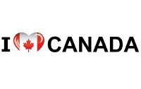 Sticker   I love Canada   19 x 4 cm   Canada   landenthema
